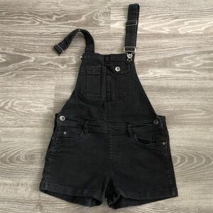 Ardene Black Denim Overall Shorts